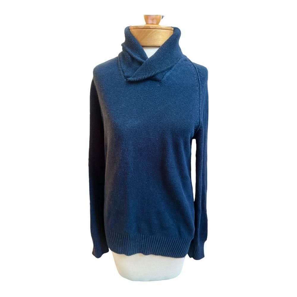 H&M Deep Blue Cowl Neck Sweater